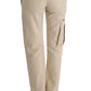Beige Wool Cropped Regular Fit Pants