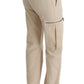 Beige Wool Cropped Regular Fit Pants