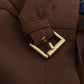 Elegant Boot Cut Brown Polyester Pants