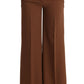 Elegant Boot Cut Brown Polyester Pants