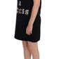 Elegant Wool Mini Shift Dress with Crystals