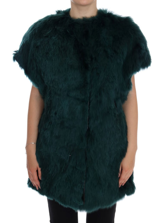 Exquisite Green Alpaca Fur Long Vest