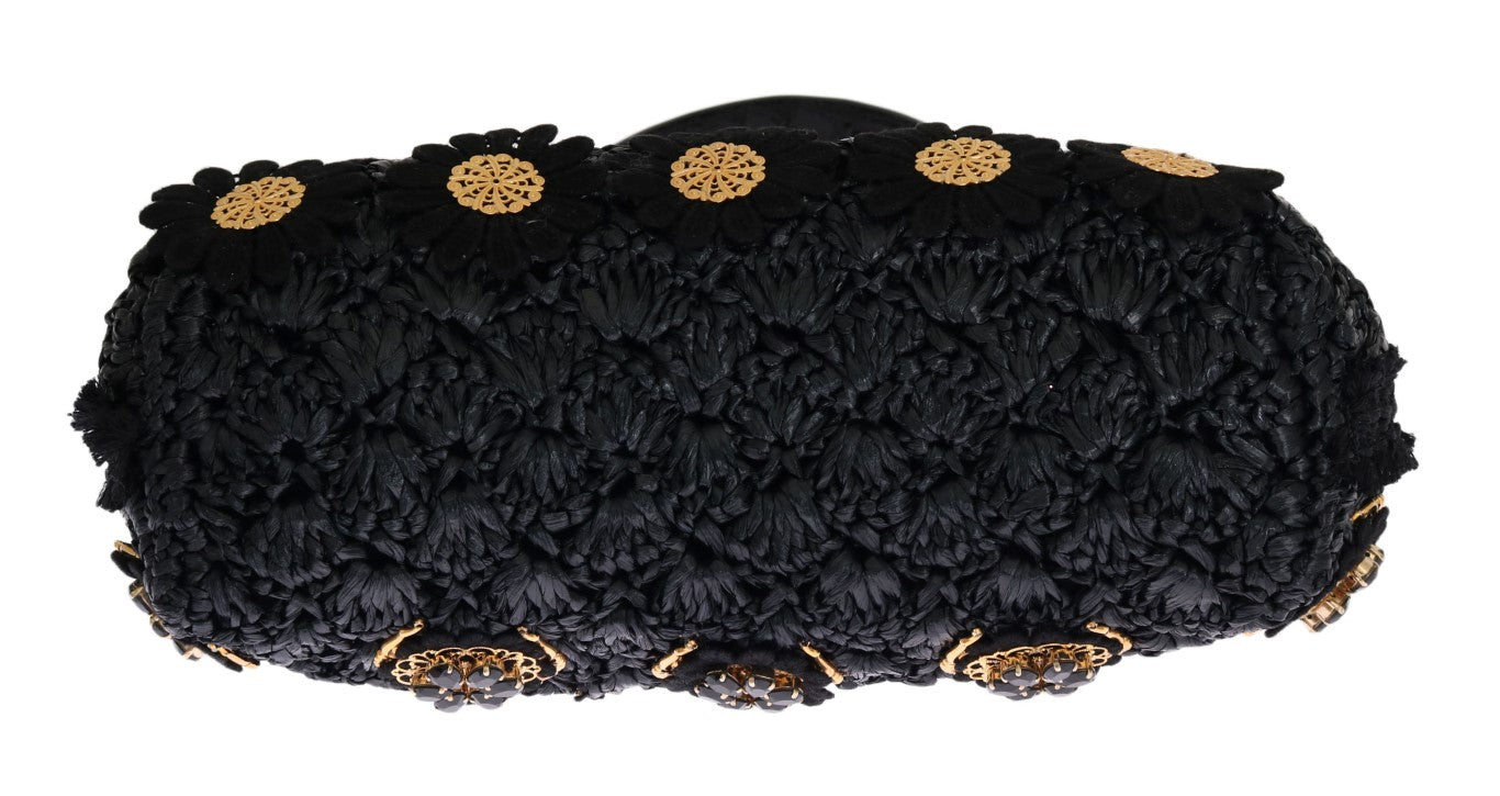 Elegant Black Tassel Gold Baroque VANDA Clutch