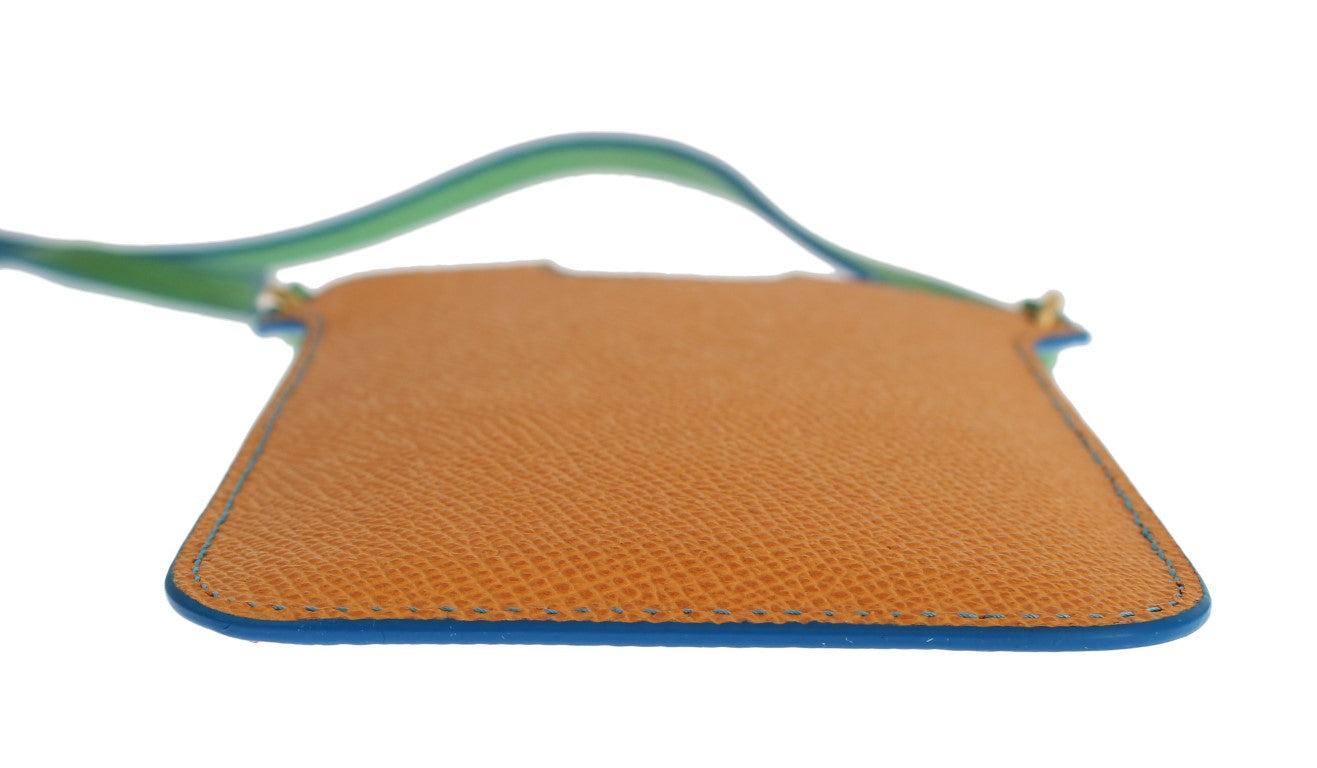 Elegant Leather Phone Cover with Gold Accents