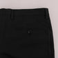 Gray Striped Straight Fit Dress Trousers