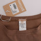 Chic Brown Crewneck Cotton Sweater