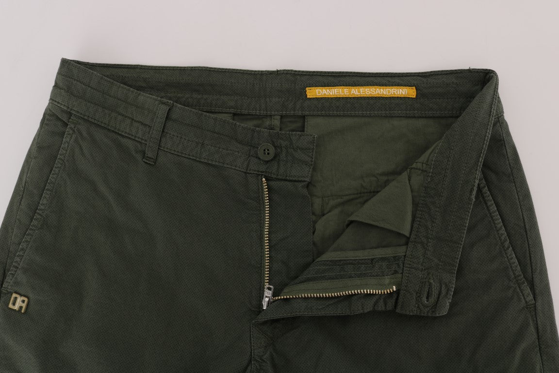 Elegant Slim Fit Green Chinos