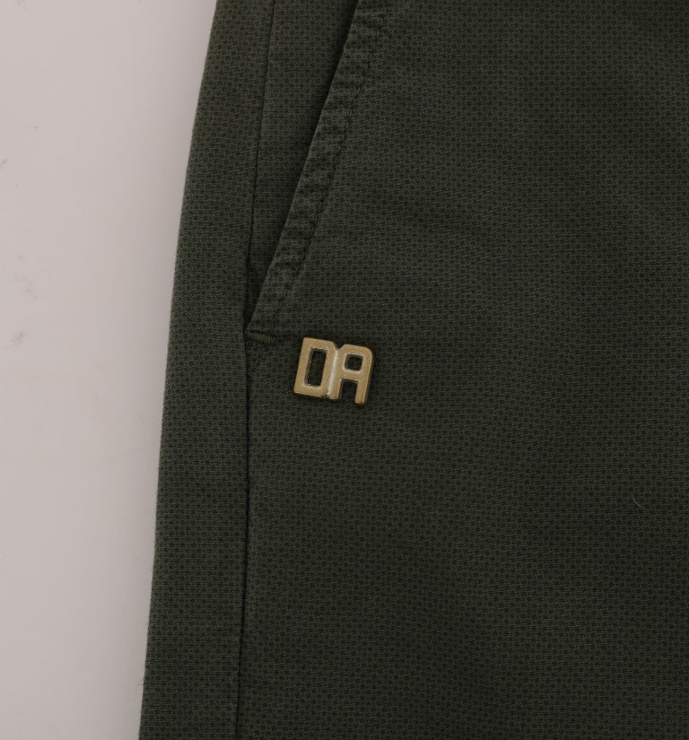 Elegant Slim Fit Green Chinos