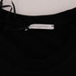 Elegant Black Cotton Crewneck Sweater