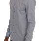 Elegant Blue Casual Cotton Shirt
