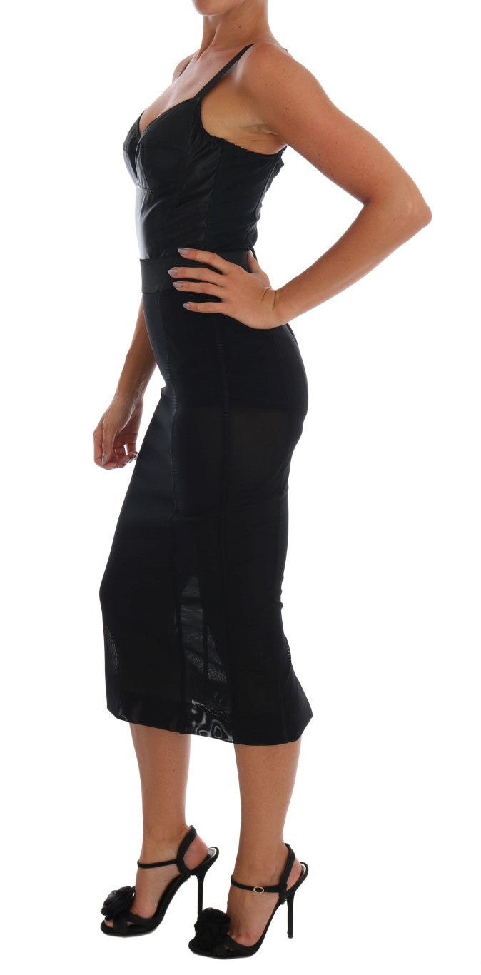 Elegant Black High Waist Pencil Skirt