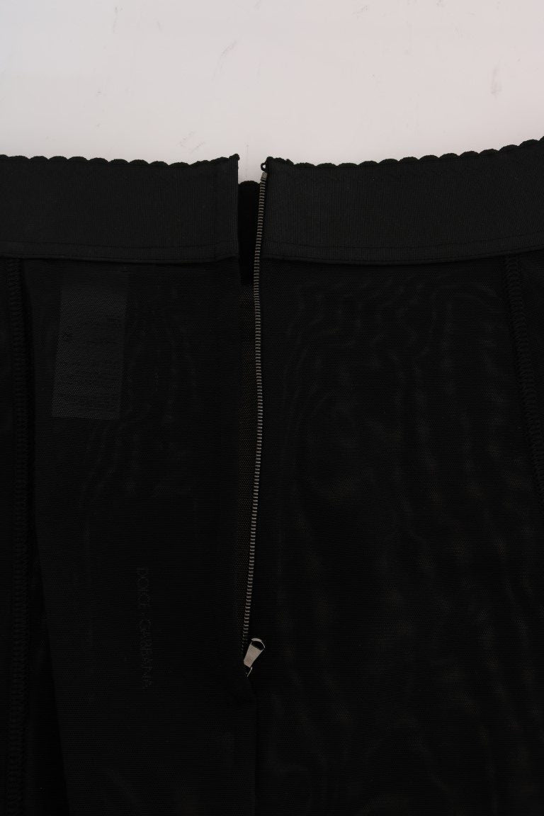 Elegant Black High Waist Pencil Skirt