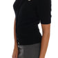Black Cashmere Crystal Cardigan Sweater