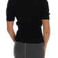 Black Cashmere Crystal Cardigan Sweater
