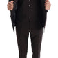 Brown Striped GOLD Slim Fit 3 Piece Suit
