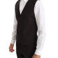 Brown Striped GOLD Slim Fit 3 Piece Suit