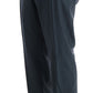 Elegant Blue Wool Silk Men's Suit