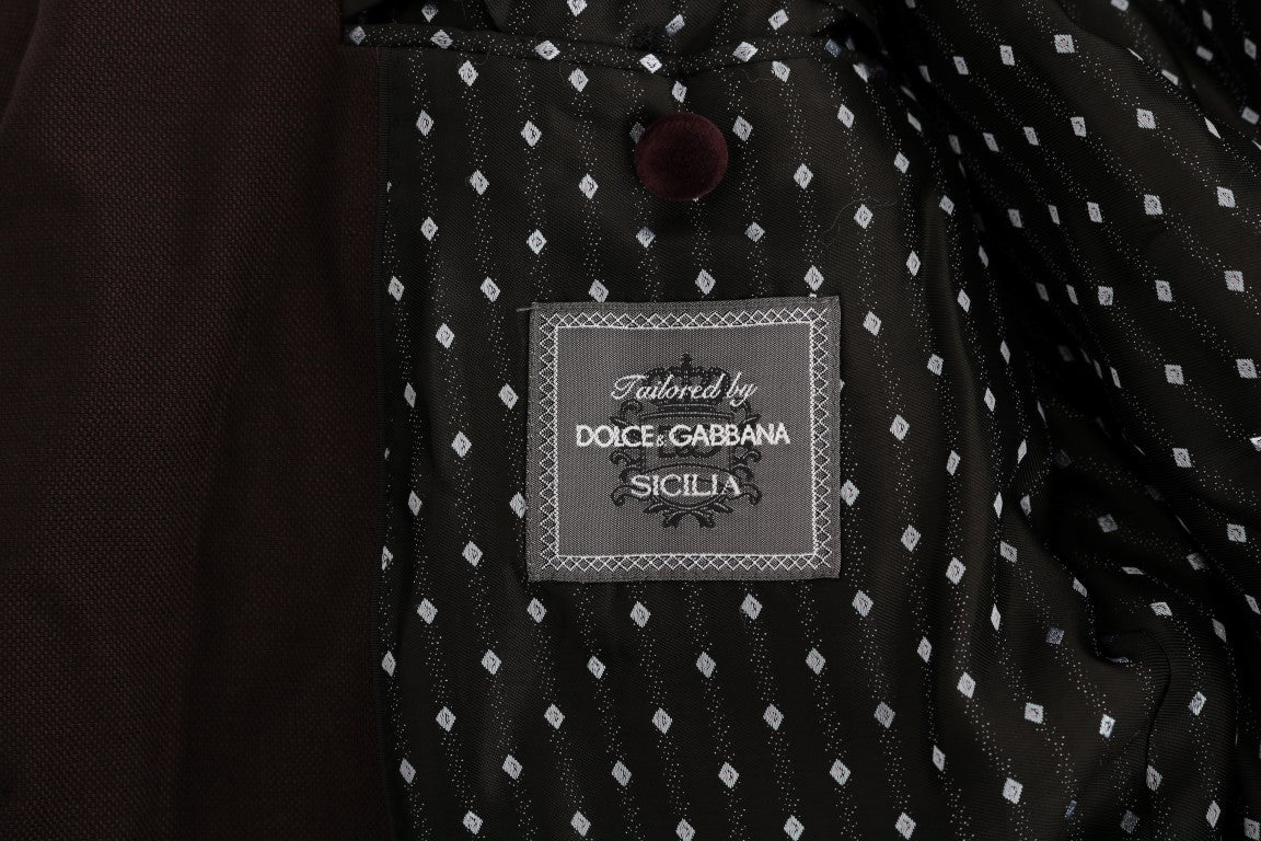 Bordeaux Sicilia Tuxedo - Opulent 3-Piece Suit