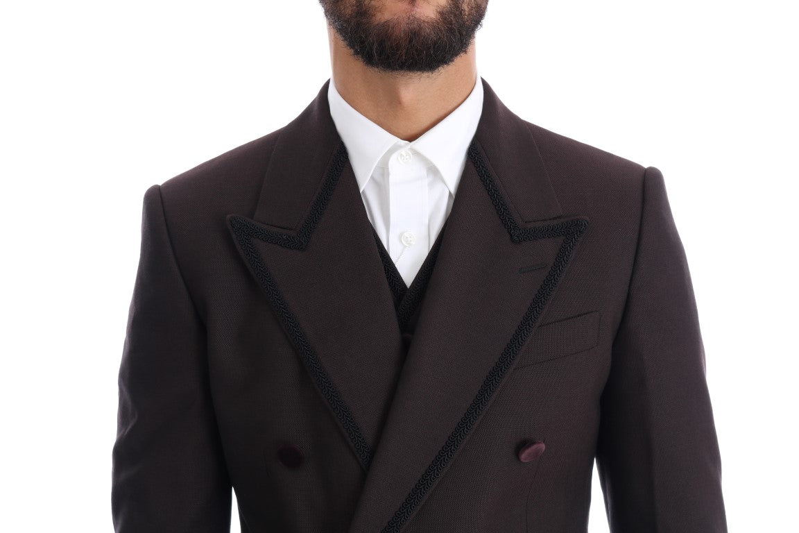 Bordeaux Sicilia Tuxedo - Opulent 3-Piece Suit