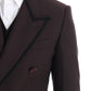Bordeaux Sicilia Tuxedo - Opulent 3-Piece Suit