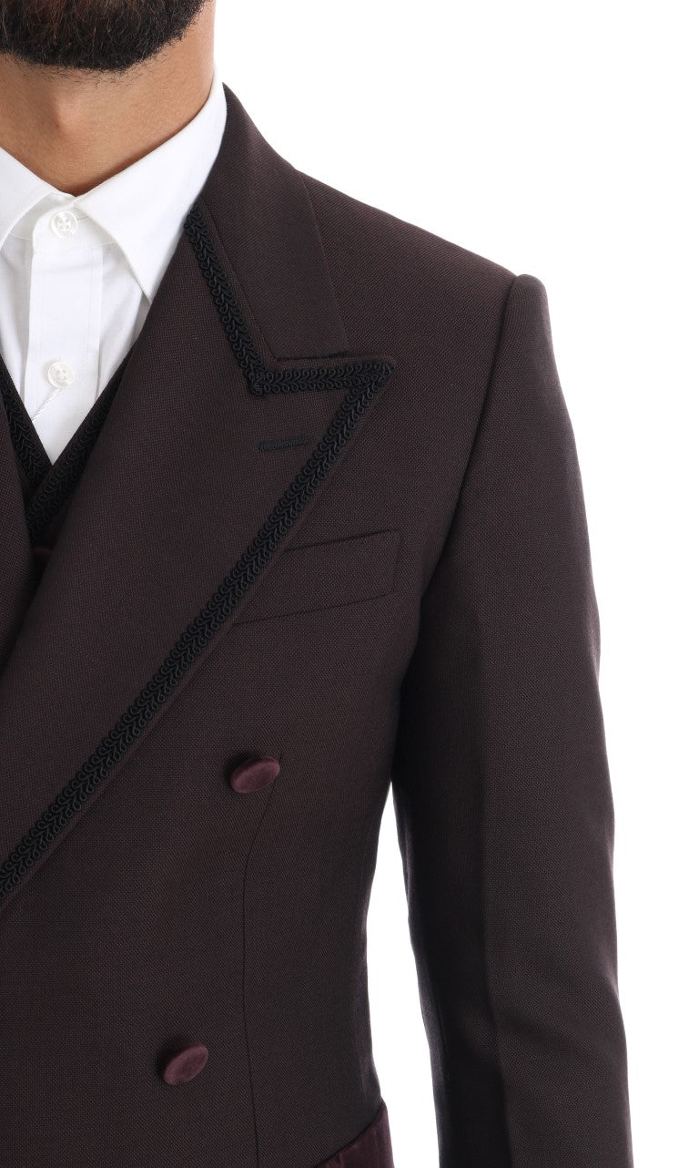Bordeaux Sicilia Tuxedo - Opulent 3-Piece Suit