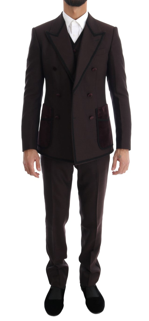 Bordeaux Sicilia Tuxedo - Opulent 3-Piece Suit