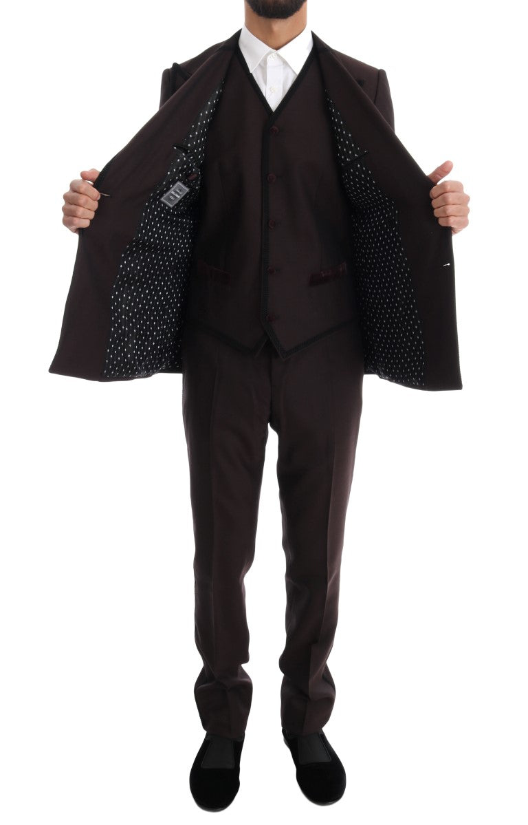 Bordeaux Sicilia Tuxedo - Opulent 3-Piece Suit