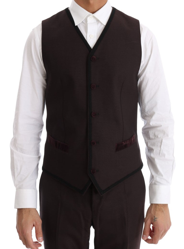 Bordeaux Sicilia Tuxedo - Opulent 3-Piece Suit