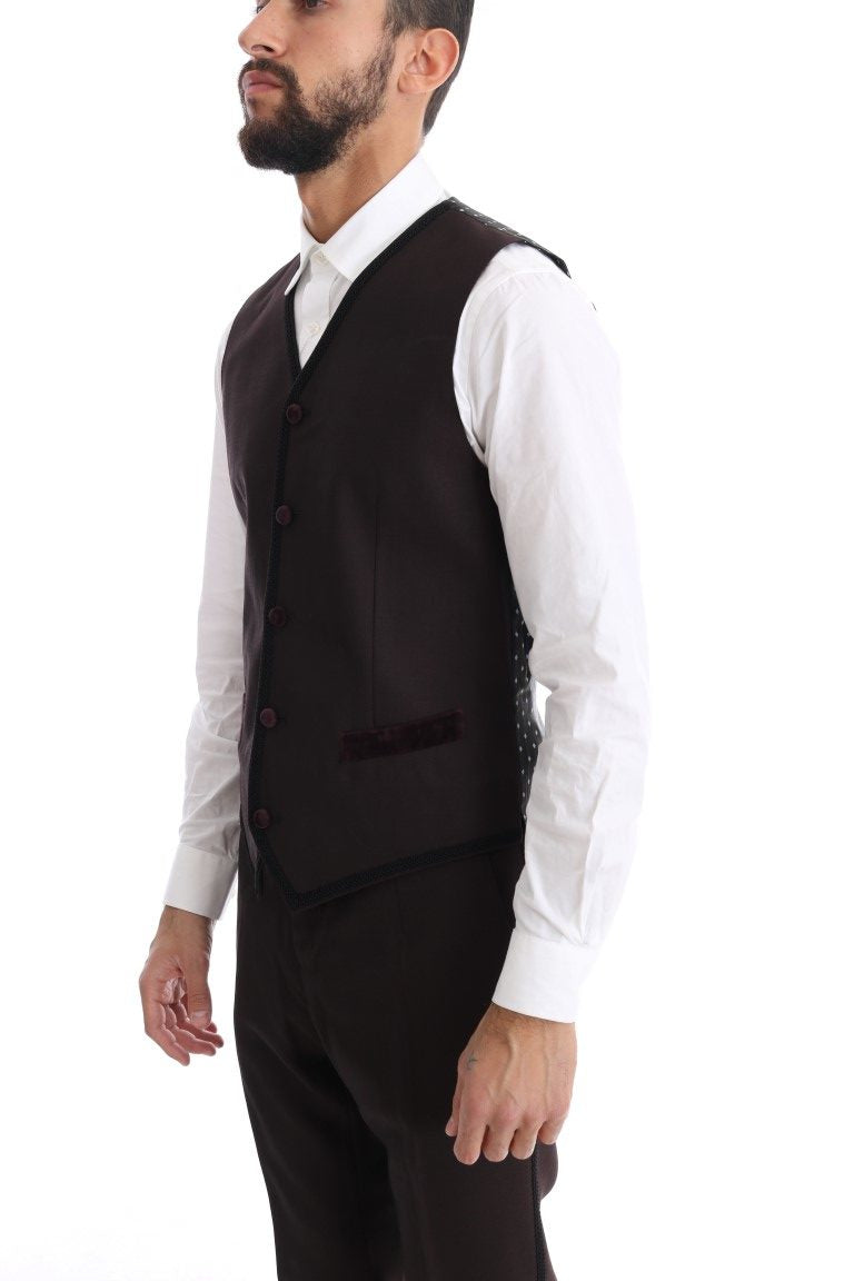 Bordeaux Sicilia Tuxedo - Opulent 3-Piece Suit