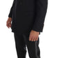 Elegant Gray Double Breasted Wool Suit