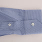Elegant Blue Checkered Formal Dress Shirt