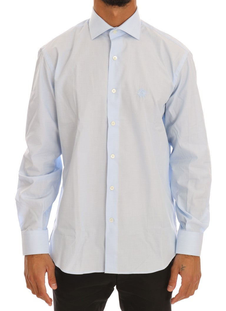 Elegant Light Blue Dress Formal Shirt