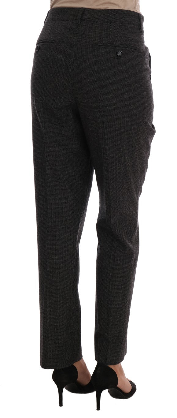 Elegant Gray Straight-Leg Trousers