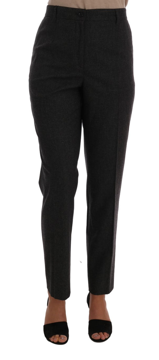 Elegant Gray Straight-Leg Trousers