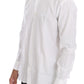 Elegant Diagonal Striped White Formal Shirt