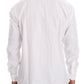 Elegant Diagonal Striped White Formal Shirt