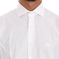 Elegant Diagonal Striped White Formal Shirt