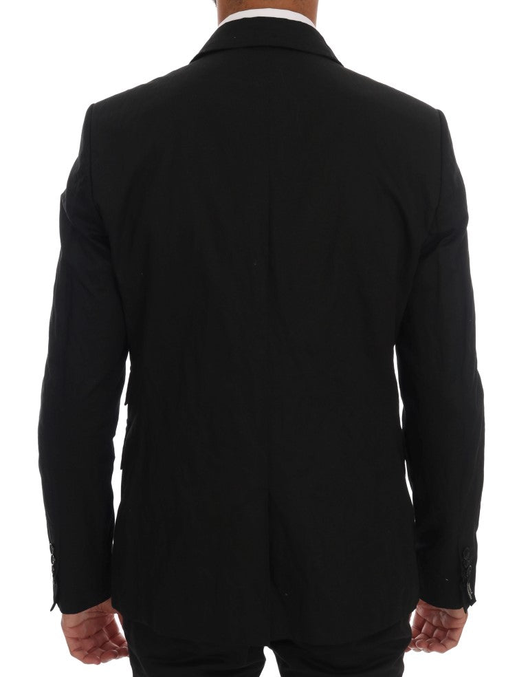 Elegant Black Slim Fit Sport Coat Blazer