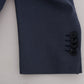 Elegant Blue Slim Fit Men's Suit