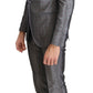 Silver Silk Baroque Single Breasted Suit