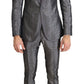 Silver Silk Baroque Single Breasted Suit