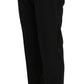 Elegant Black Three-Piece Suit with Saxophone Embroidery