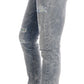 Chic Light Blue Torn Slim Fit Jeans