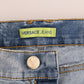 Chic Light Blue Torn Slim Fit Jeans