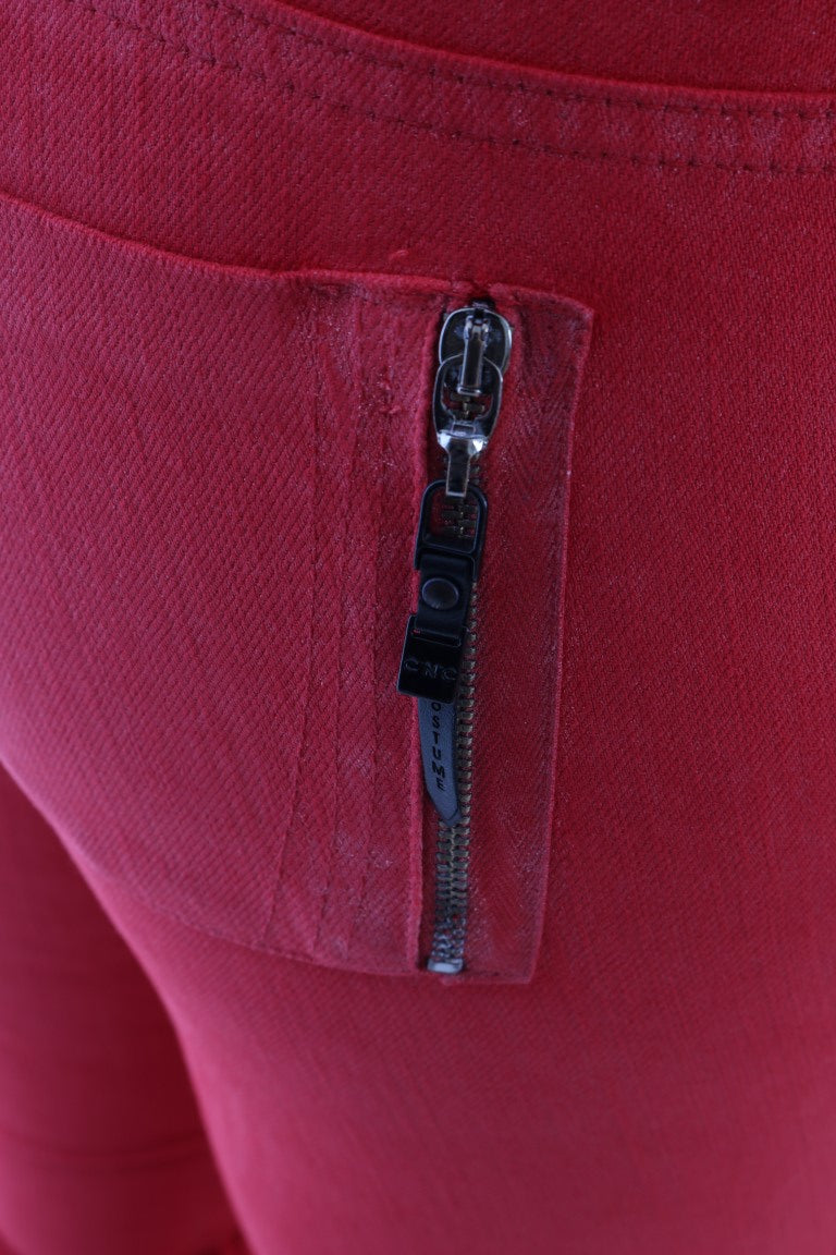 Radiant Red Super Slim Designer Jeans