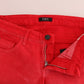 Radiant Red Super Slim Designer Jeans