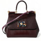 Elegant Bordeaux Leather Satchel