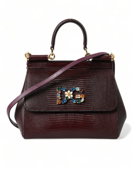 Elegant Bordeaux Leather Satchel