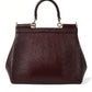 Elegant Bordeaux Leather Satchel