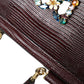 Elegant Bordeaux Leather Satchel
